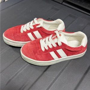 Prada Kids Red and White Sneakers 12Y (EU30 size)